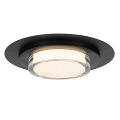 16 inch Square Black Integrated LED Flush Mount
