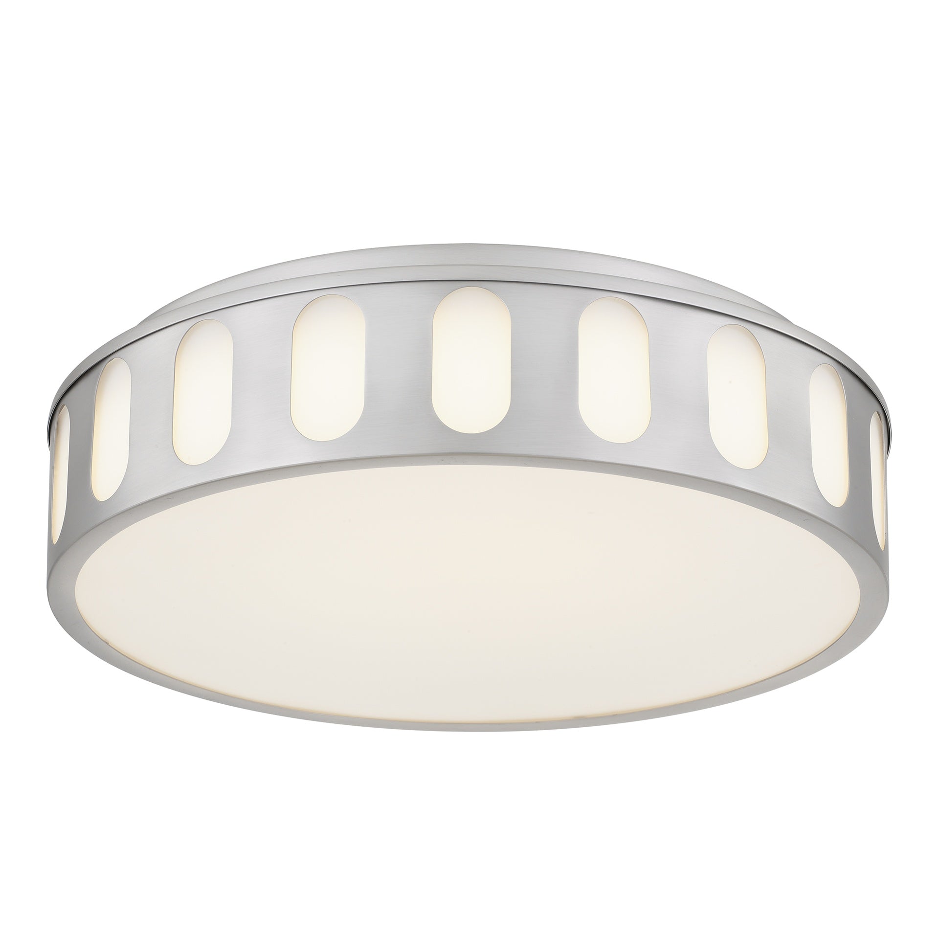 15.15-in Brushed Nickel LED Flush Mount