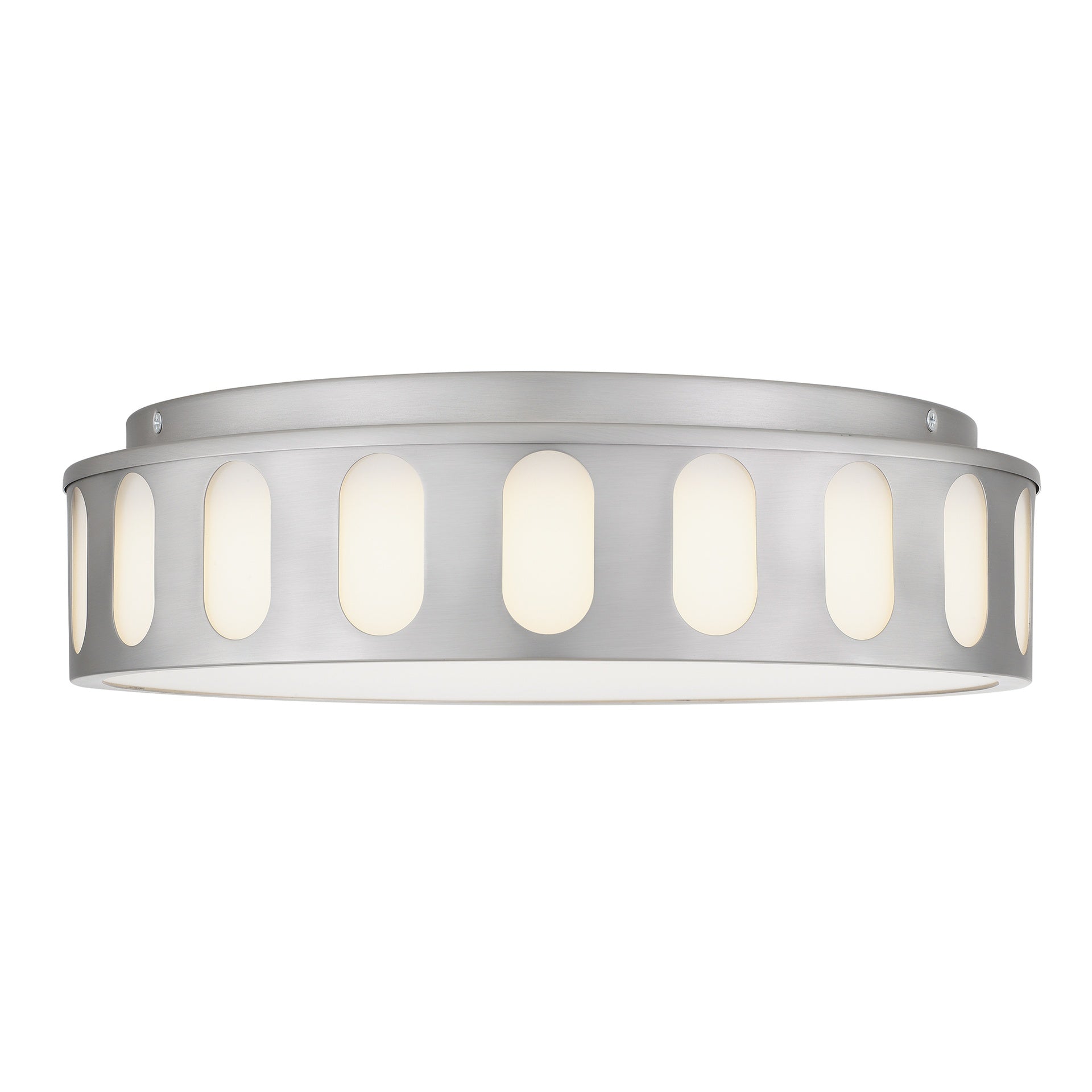 15.15-in Brushed Nickel LED Flush Mount