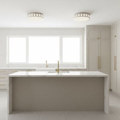 15.15-in Brushed Nickel LED Flush Mount
