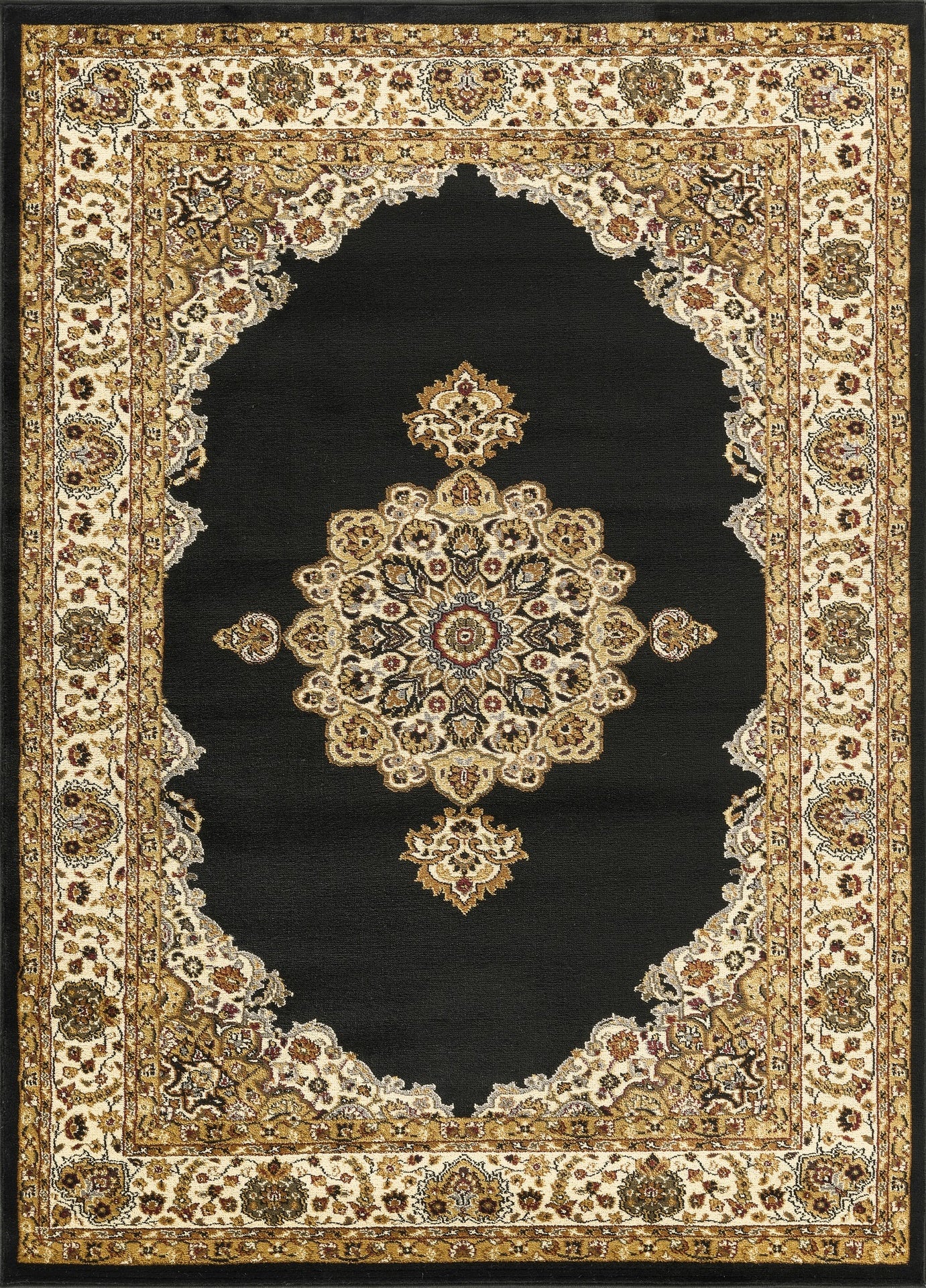 Classic GC_VIN5010 Black 5 ft. 3 in. x 7 ft. 3 in. Area Rug