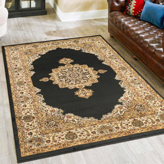 Classic GC_VIN5010 Black 5 ft. 3 in. x 7 ft. 3 in. Area Rug