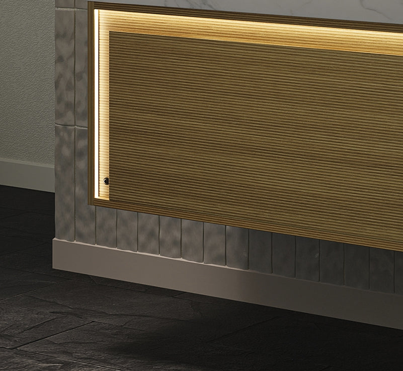 NYAH 48'' Wall-Mounted Cabinet with Two Drawers, NO Countertop and Basin, NO Faucet and Drain, Light Woodgrain Color