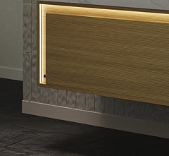 NYAH 48'' Wall-Mounted Cabinet with Two Drawers, NO Countertop and Basin, NO Faucet and Drain, Light Woodgrain Color