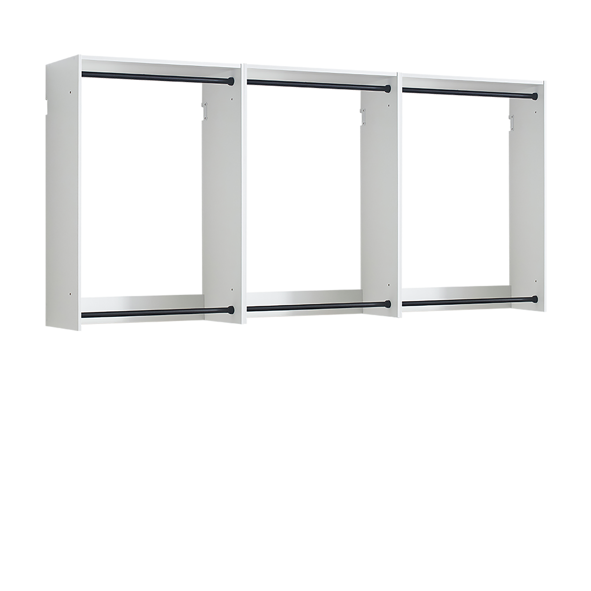 Devi White Wall Mounted Wood Closet System