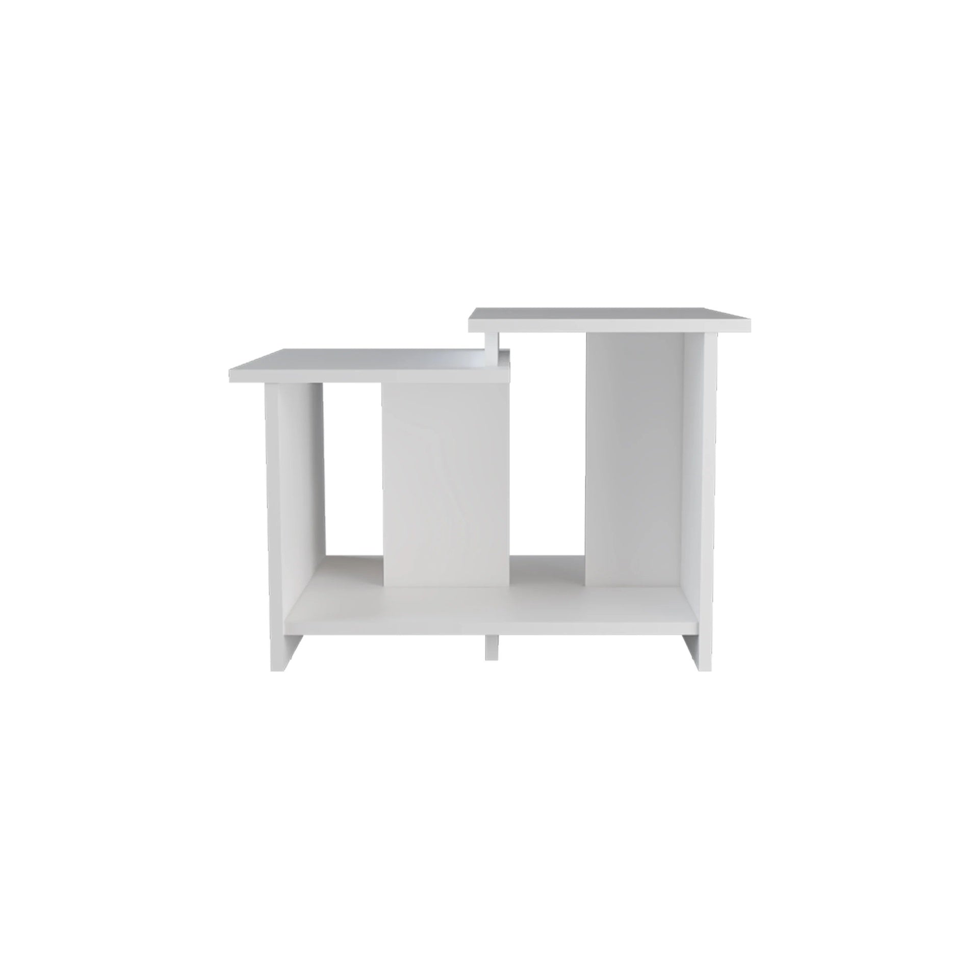 White Coffee Table with Open Storage