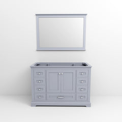 Dark Grey Single Bath Vanity 48 in. W x 22 in. D, and 46 in. Mirror
