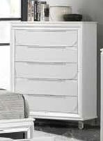 Tarian Pearl White Finish Chest