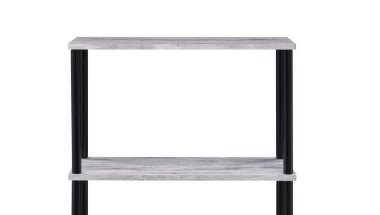 Nypho Antique White & Black Finish Bookshelf