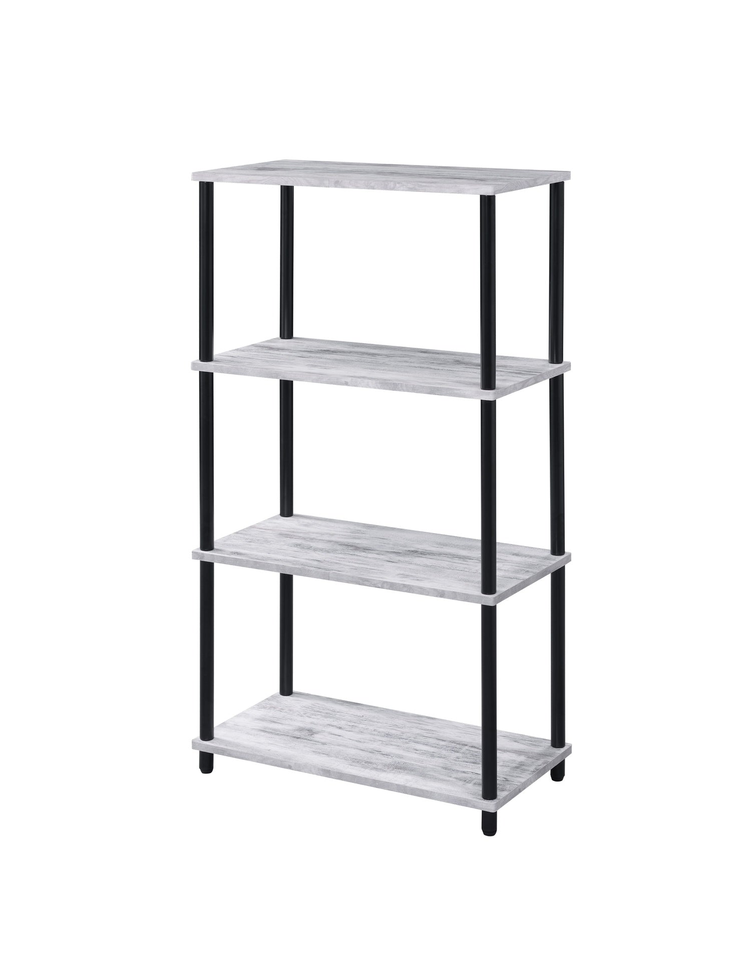 Nypho Antique White & Black Finish Bookshelf