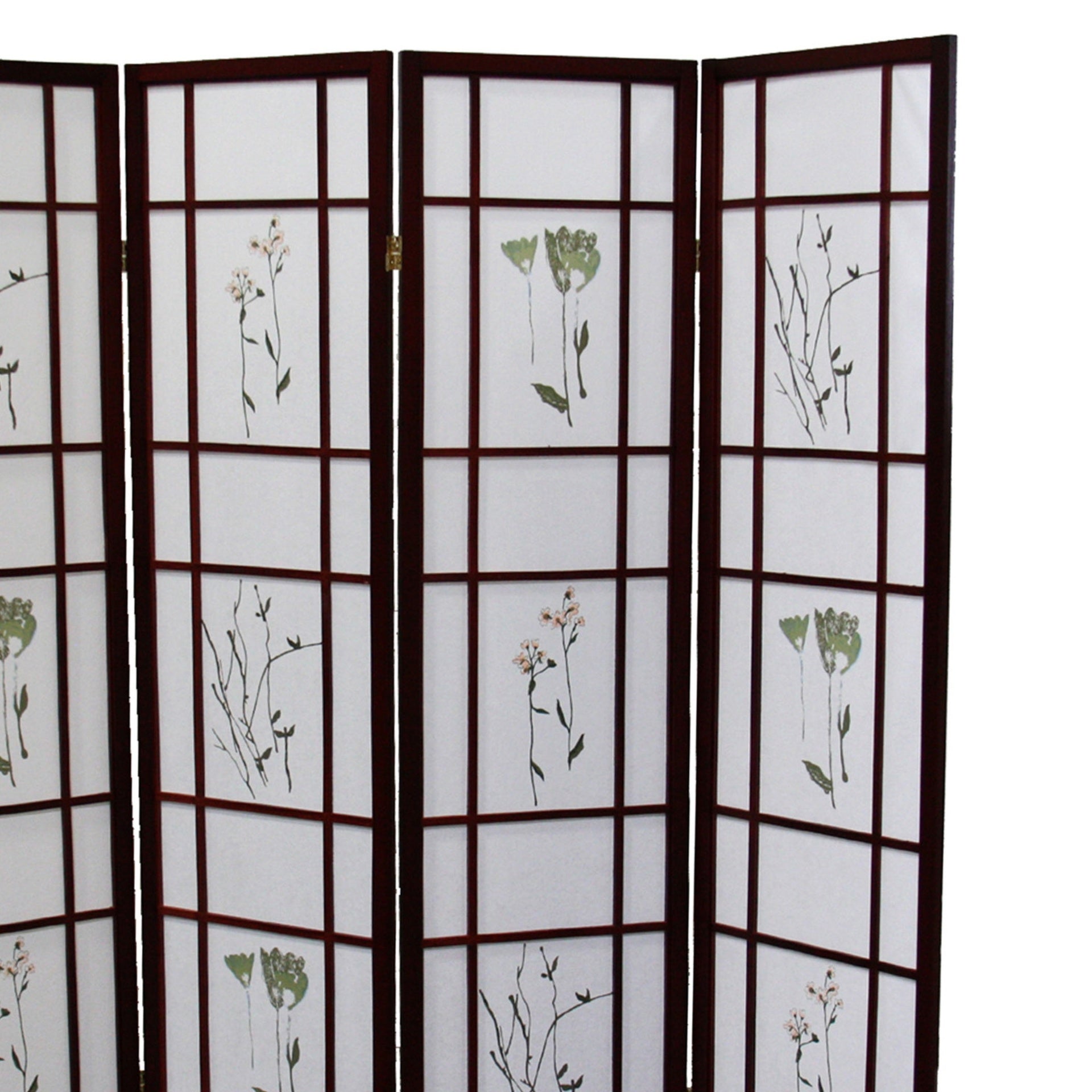 70" Tall 4-Panel Screen / Room Divider "Shoji", Cherry
