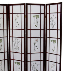 70" Tall 4-Panel Screen / Room Divider "Shoji", Cherry