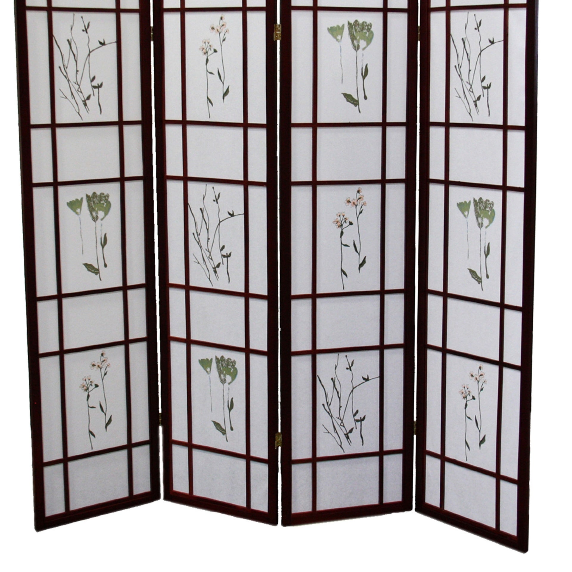 70" Tall 4-Panel Screen / Room Divider "Shoji", Cherry