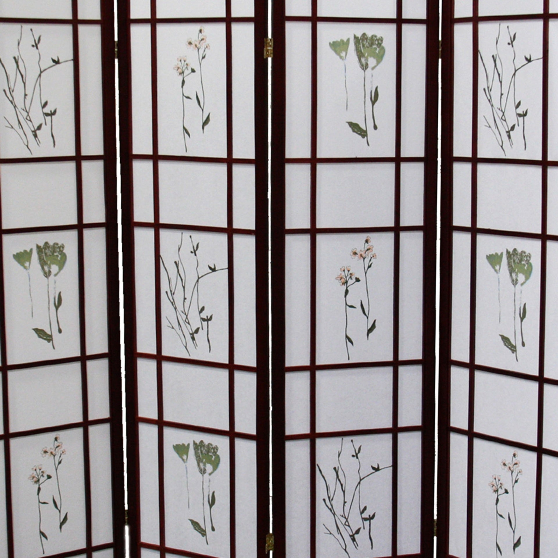 70" Tall 4-Panel Screen / Room Divider "Shoji", Cherry