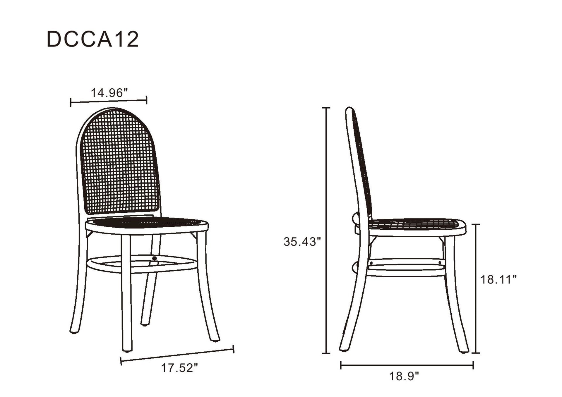 Dining Chair in Black