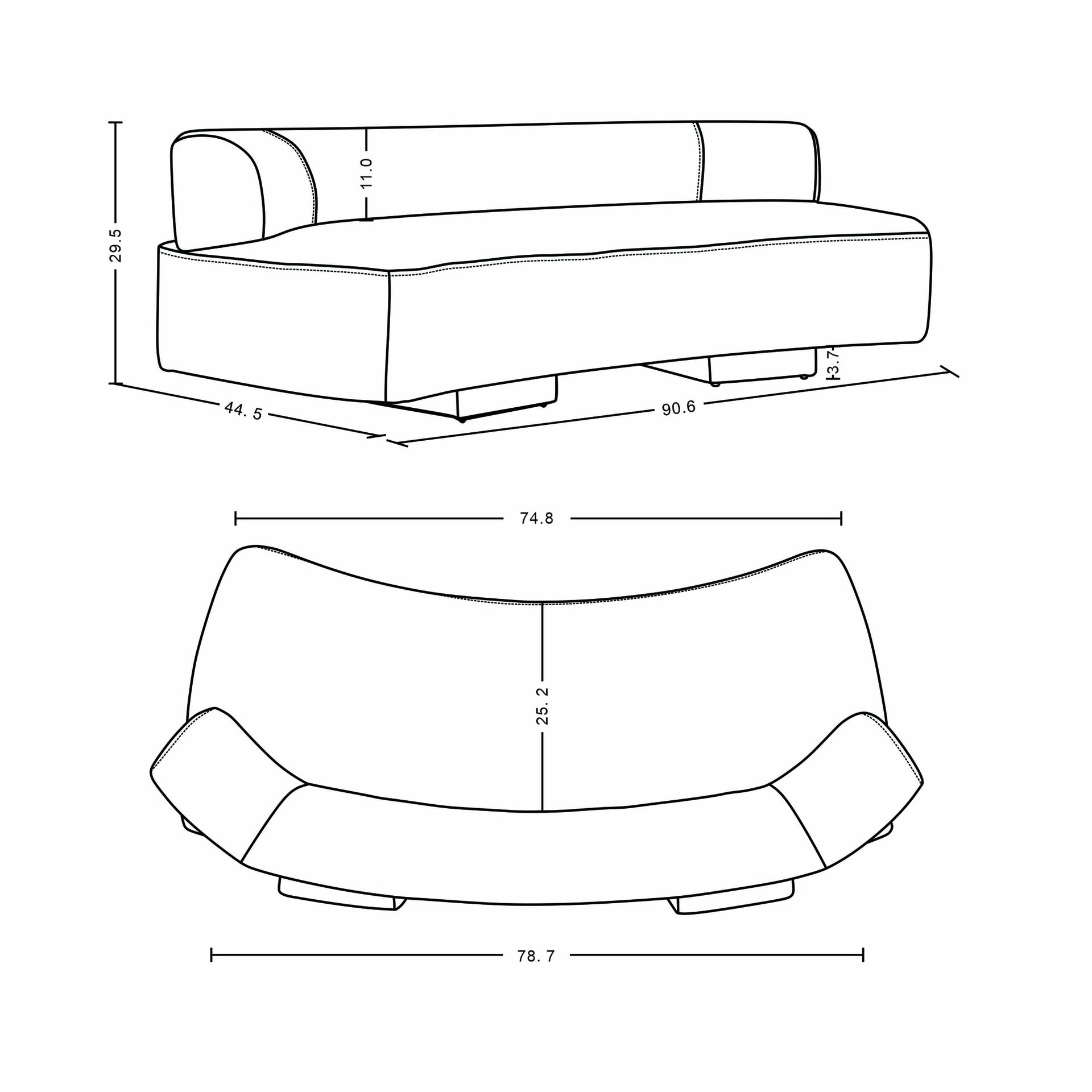 Sofa in Olive Green