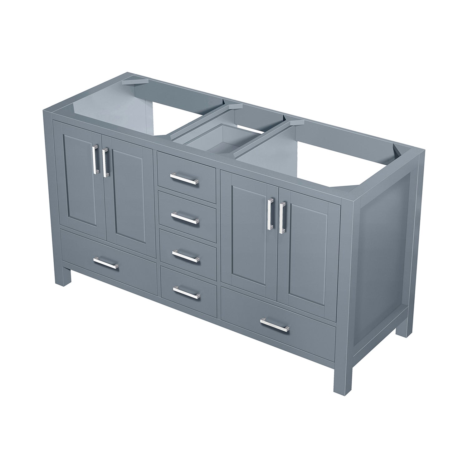 Dark Grey Double Bath Vanity 60 in. W x 22 in. D