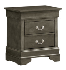 Elegant Gray Traditional Nightstand
