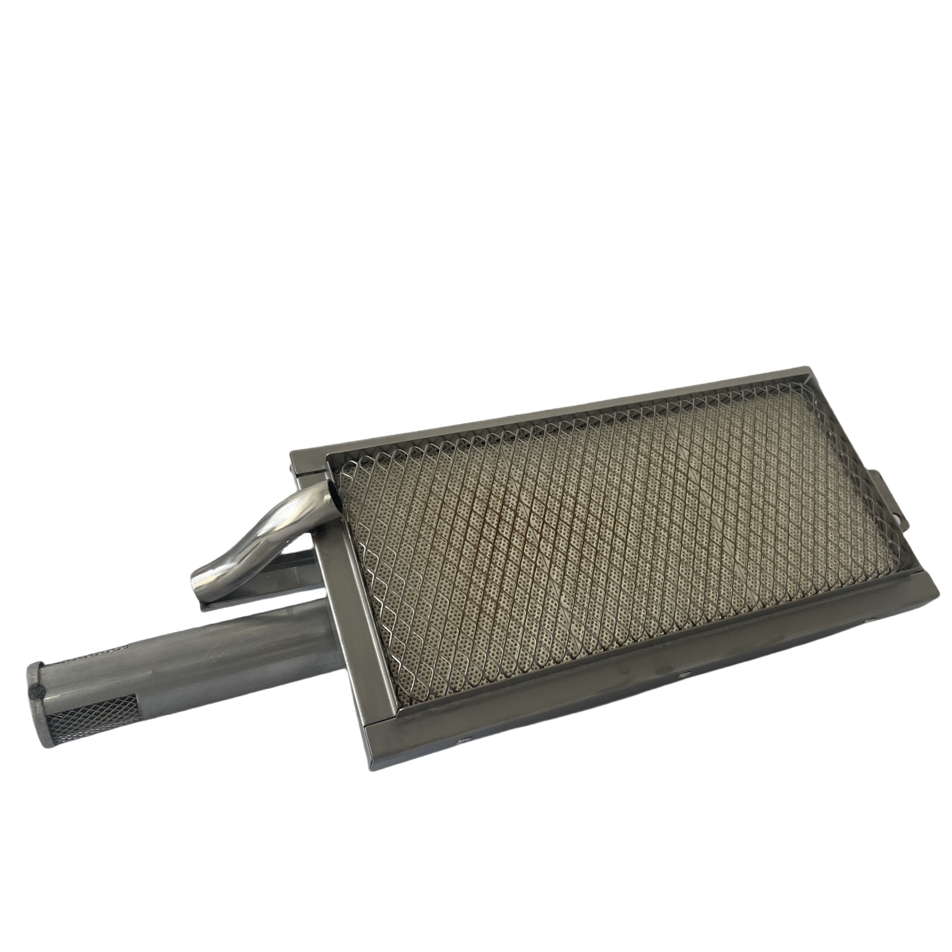 BBQ Infrared Searing Burner Stainless Steel Ceramic Gas Burner (Square 9.8x4.5 inch)