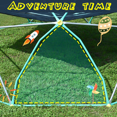 12ft Geometric Dome Climber Play Center, Kids Climbing Dome Tower with Hammock, Rust & UV Resistant Steel Supporting 1000 LBS