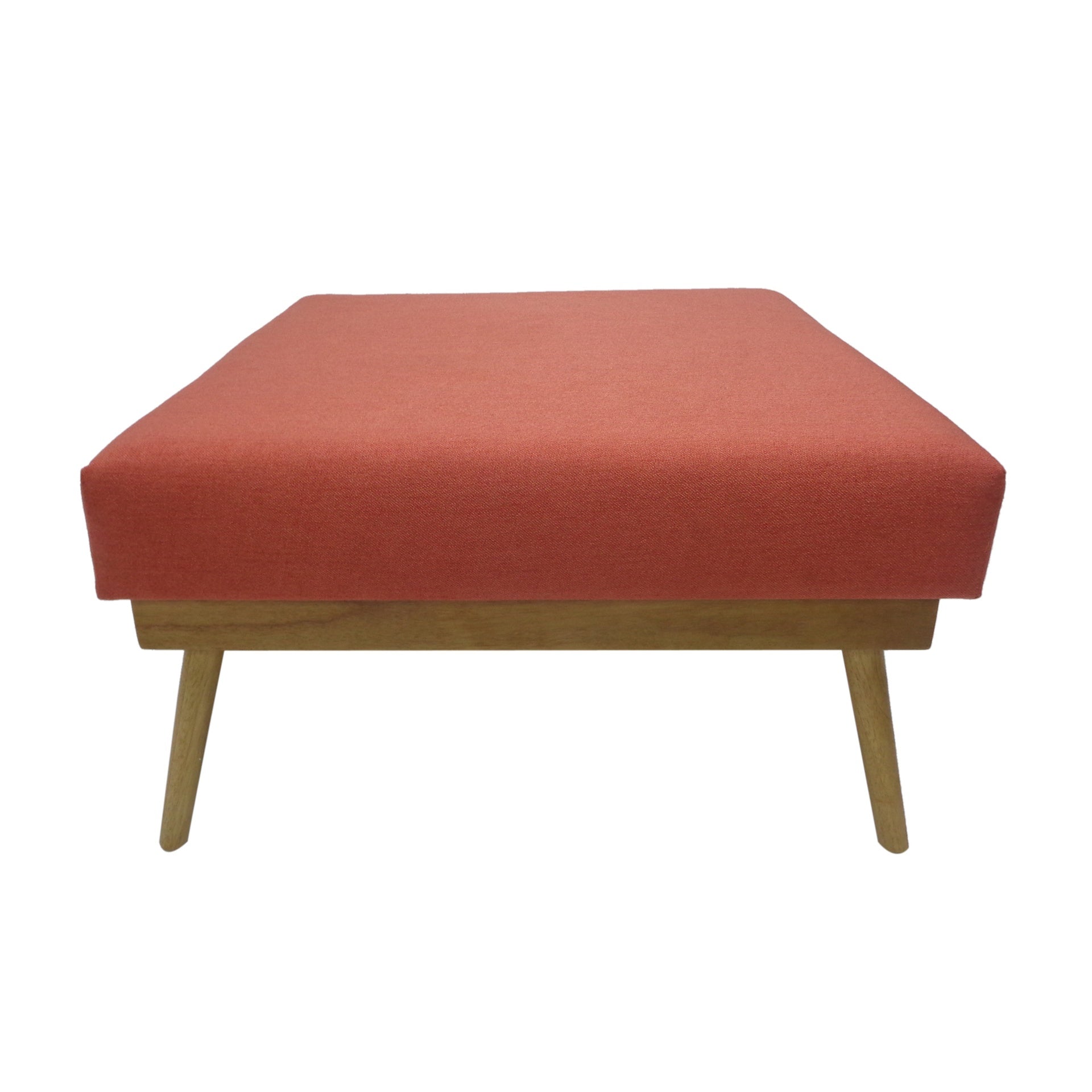 33" Large Square Ottoman Coffee Table, Upholstered Footrest Ottoman with Wood Farmhouse, for Living Room