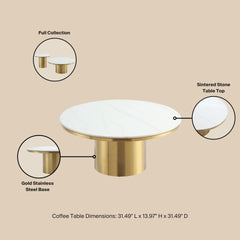 Coffee Table in Gold