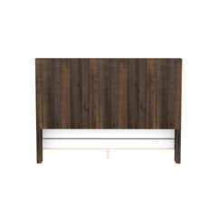 Brown Bookcase King Bed