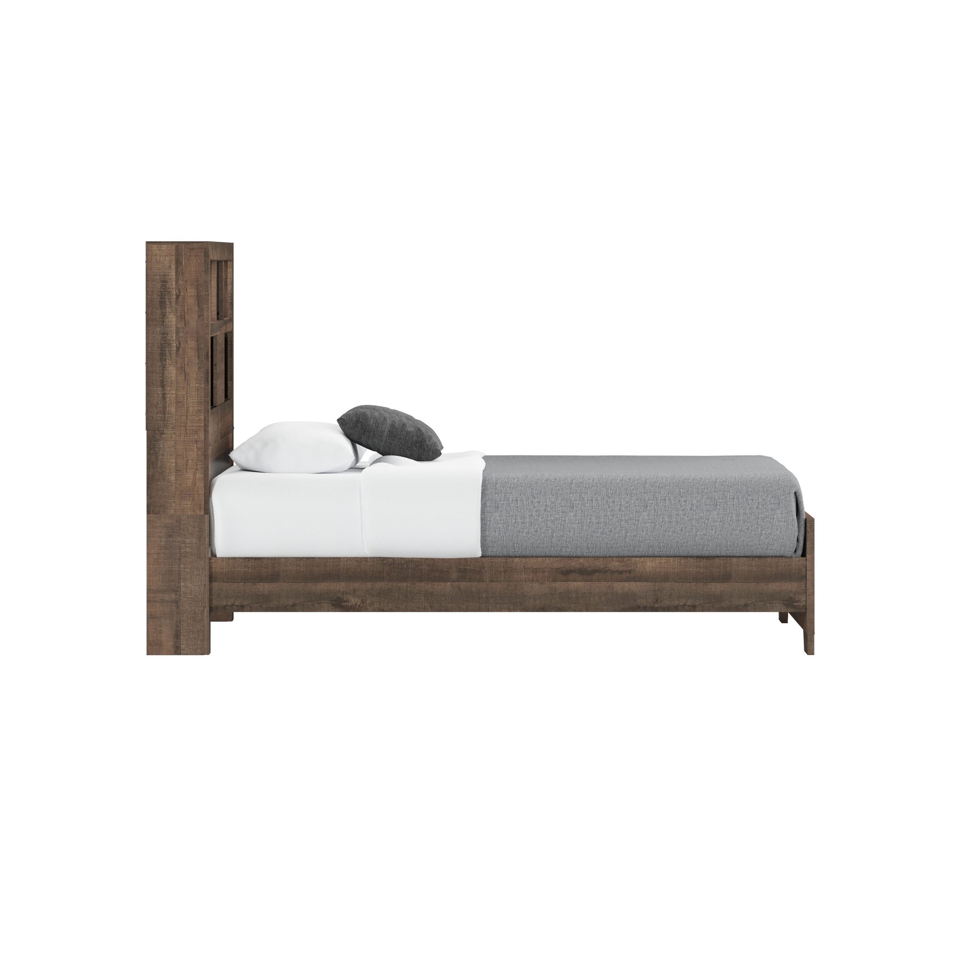 Brown Twin Bookcase Bed