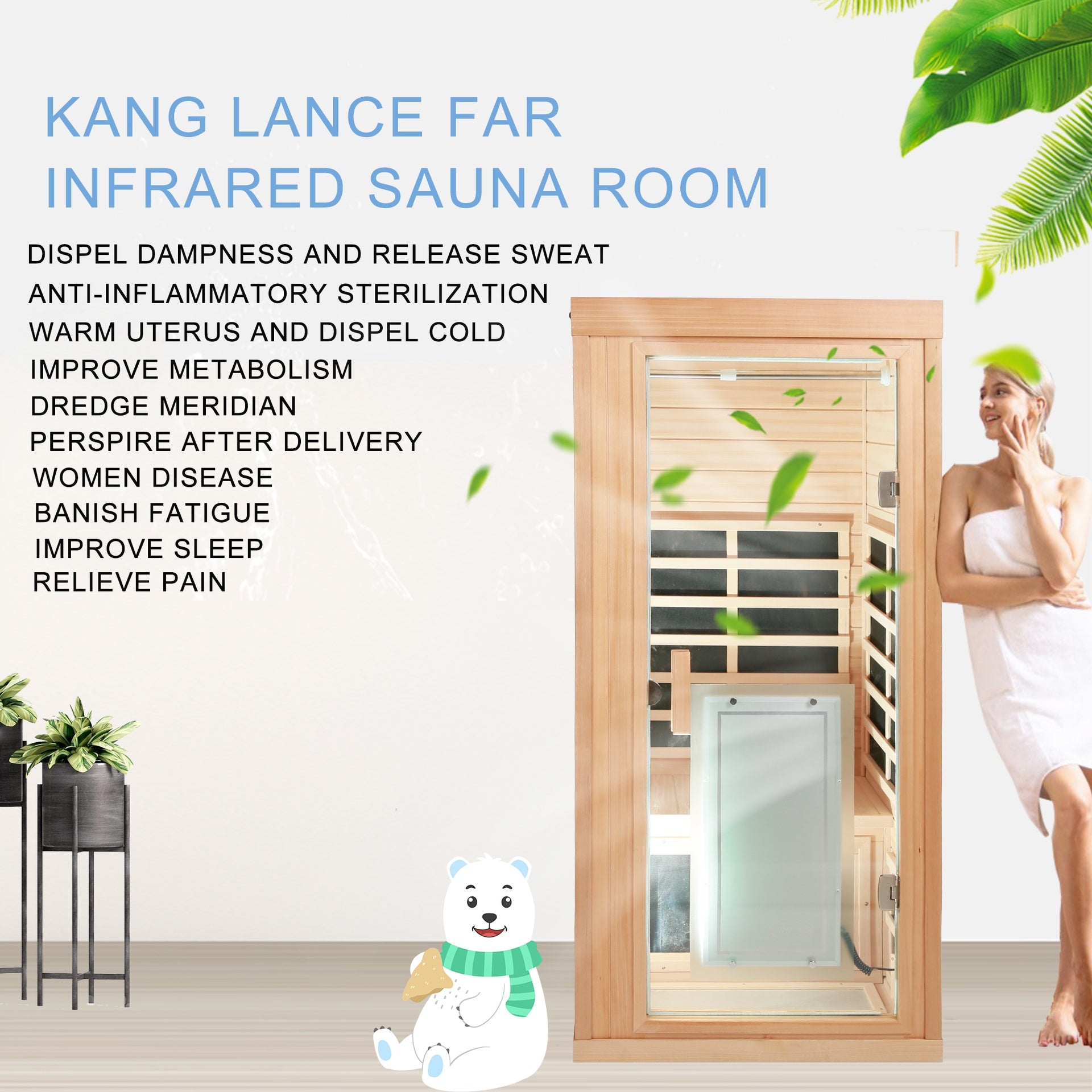One-person sauna room front wall (W632S00002)