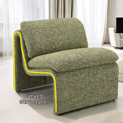 Innovative Elegance Jaeda Accent Chair in Curved Shape