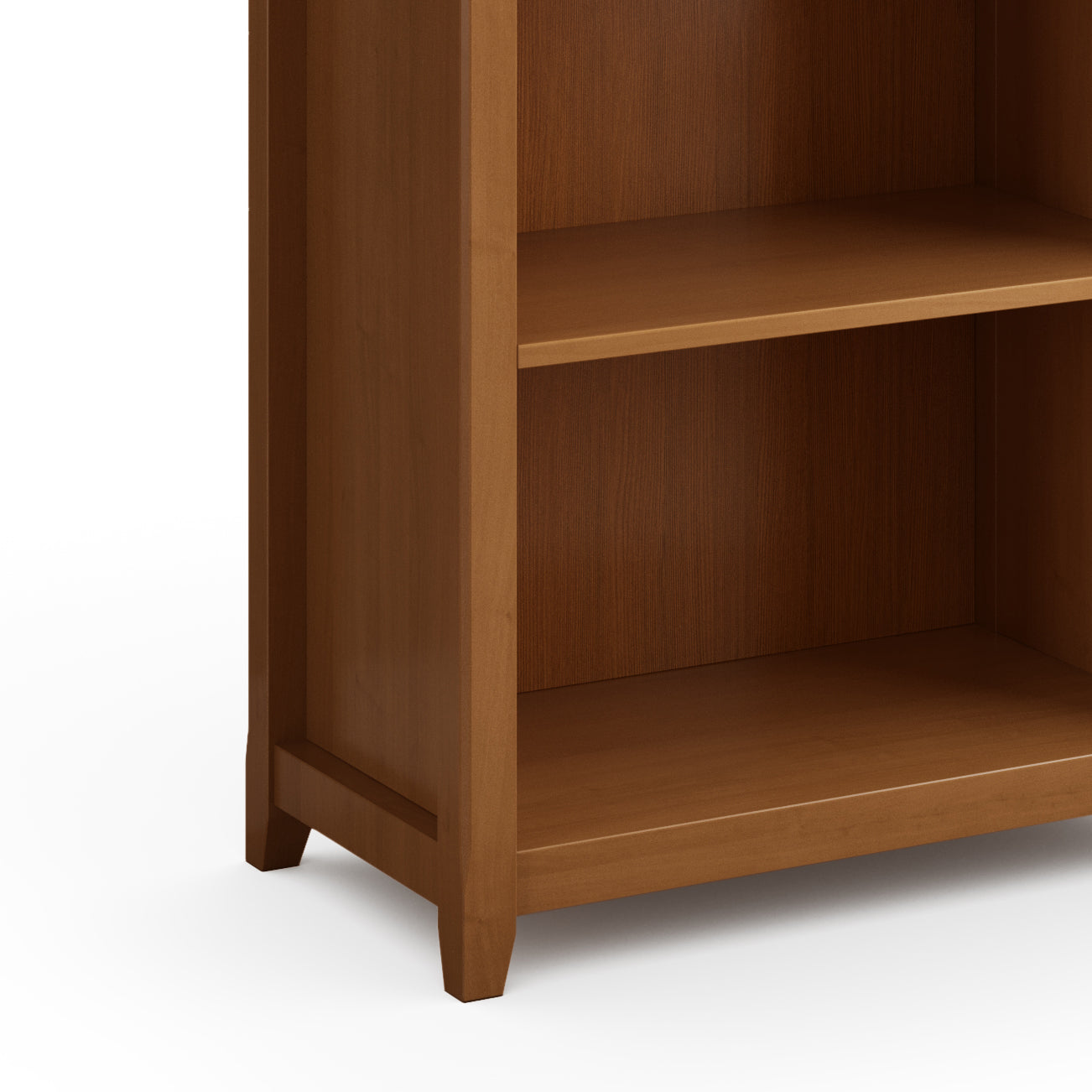 Amherst 30 inch Solid Wood 5 Shelf Bookcase in Light Golden Brown
