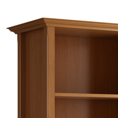 Amherst 30 inch Solid Wood 5 Shelf Bookcase in Light Golden Brown