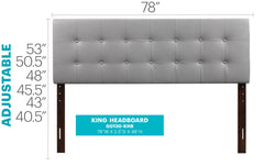 Super Nova G0130-KHB King Headboard , LIGHT GREY
