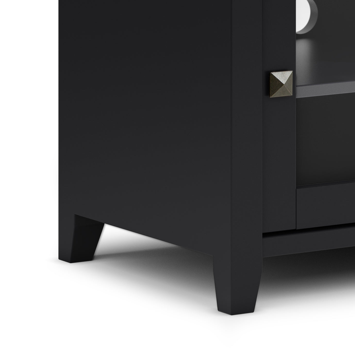 Cosmopolitan 48 inch Wide Solid Wood TV Stand in Black For TVs up to 55 inches