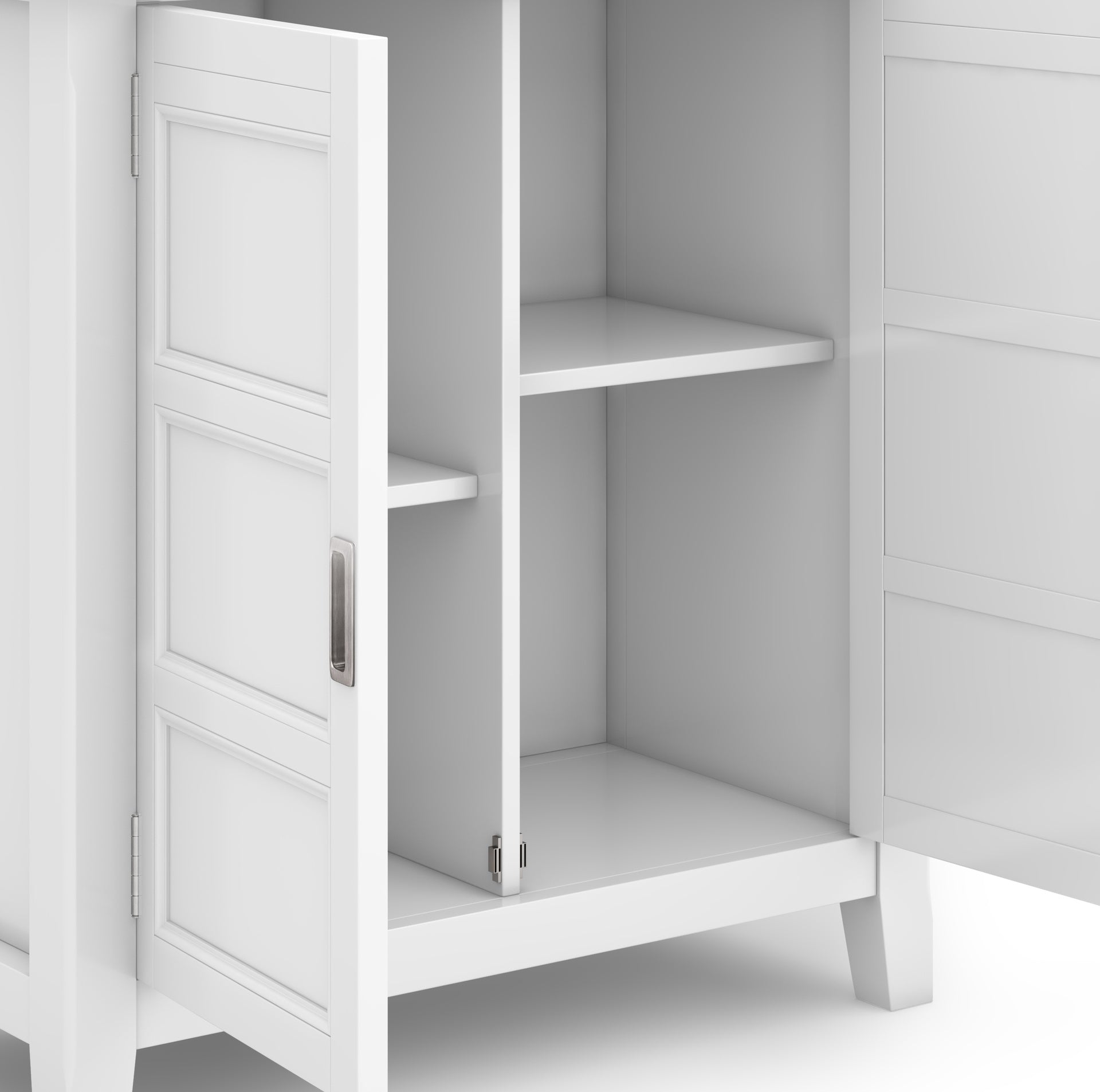 Burlington 30 inch Wide Solid Wood Low Storage Cabinet in White
