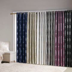 Knitted Jacquard Total Blackout Curtain Panel(Only 1 Pc Panel)
