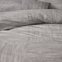 7 Piece Printed Seersucker Comforter Set Grey King