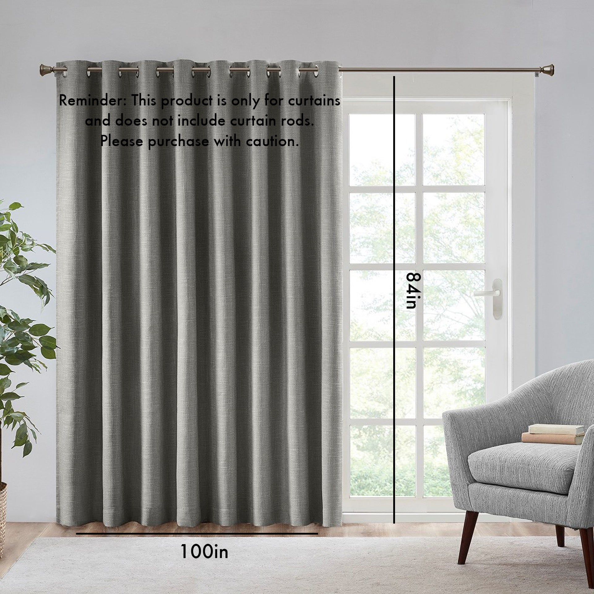 Printed  ed Blackout Window Patio Panel