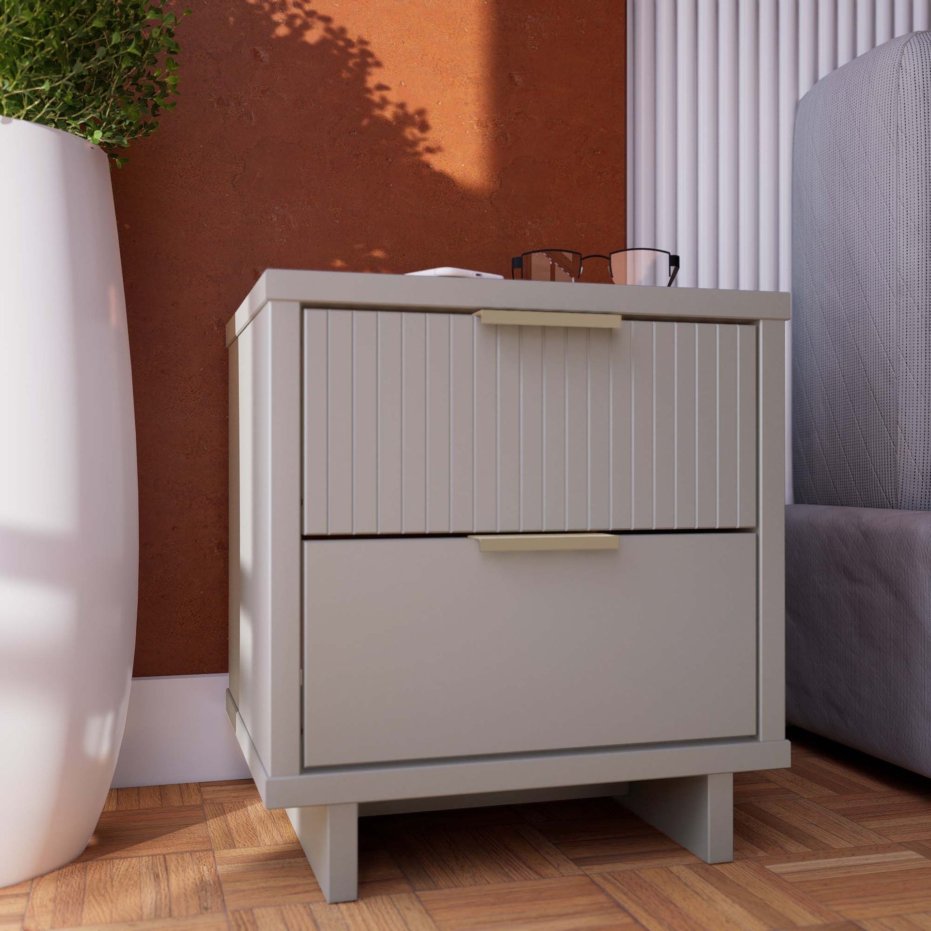 Nightstand in Light Gray