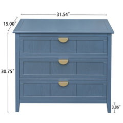 3 Drawer Cabinet, American Furniture,Suitable for bedroom, living room, study