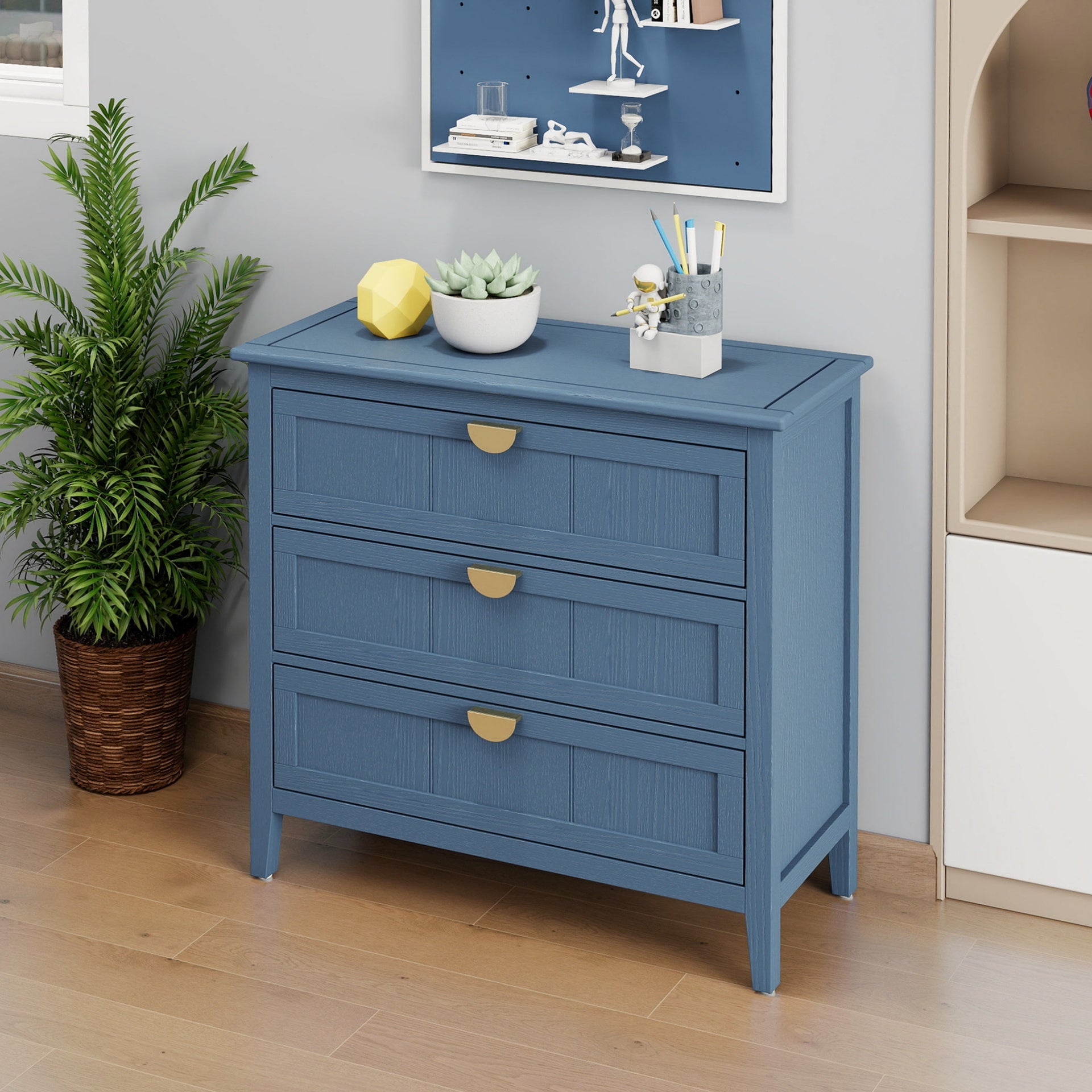 3 Drawer Cabinet, American Furniture,Suitable for bedroom, living room, study