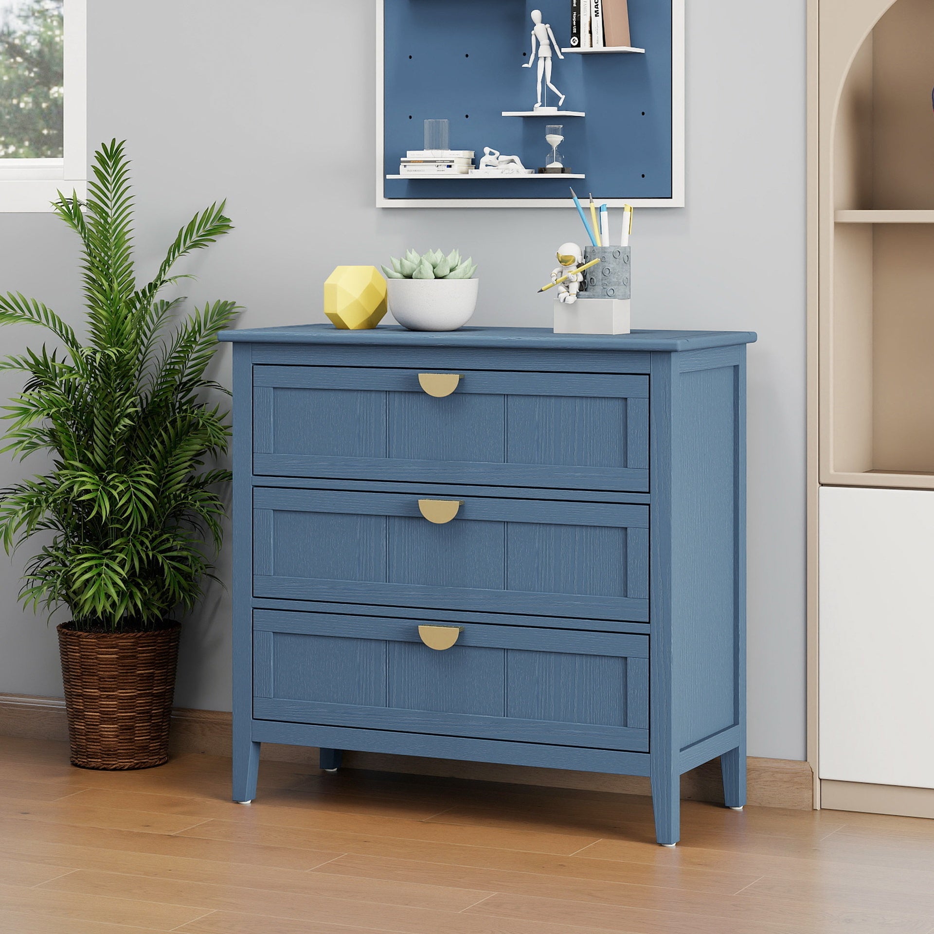 3 Drawer Cabinet, American Furniture,Suitable for bedroom, living room, study