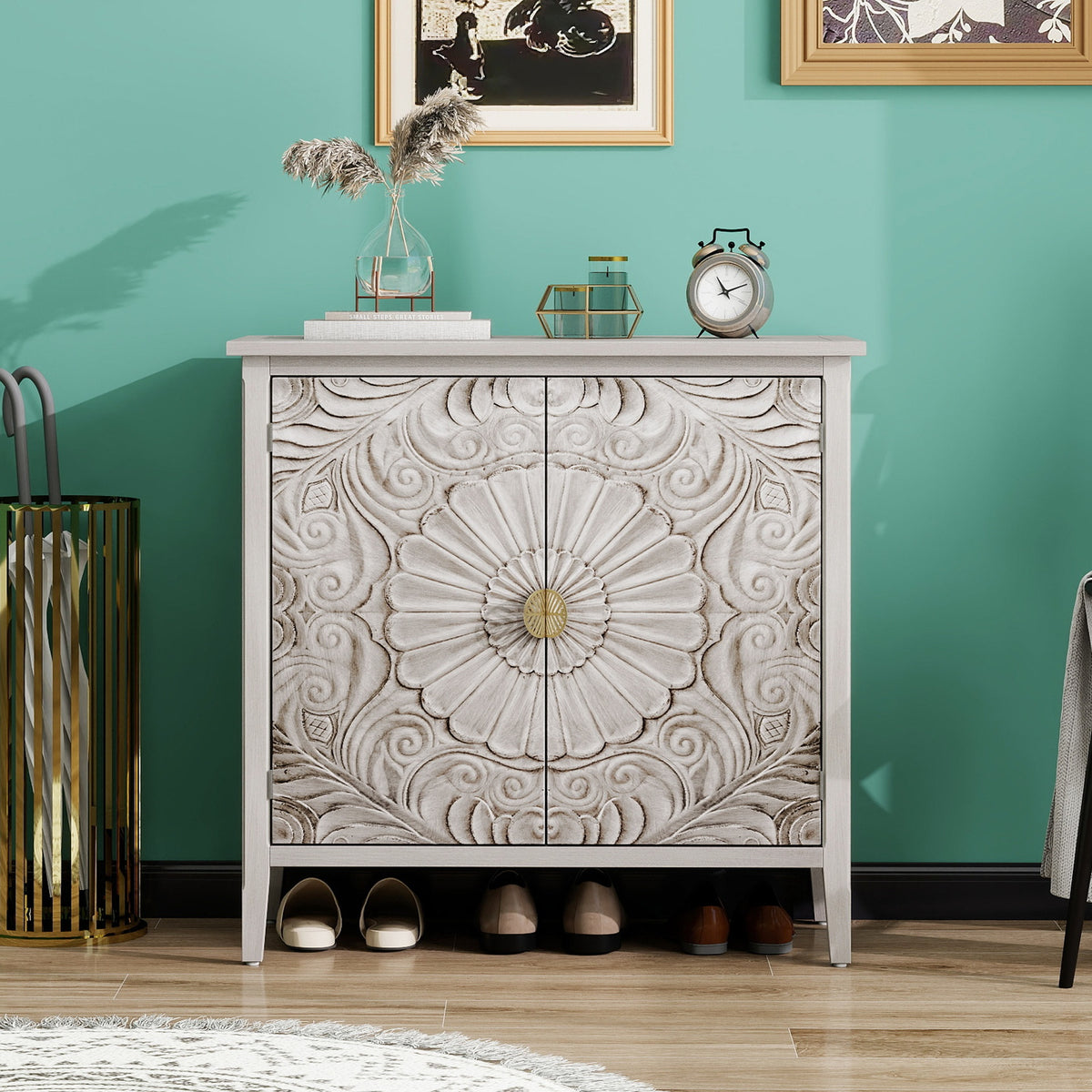 2 Door Cabinet, American Furniture, Suitable for Bedroom, Living Room, Study