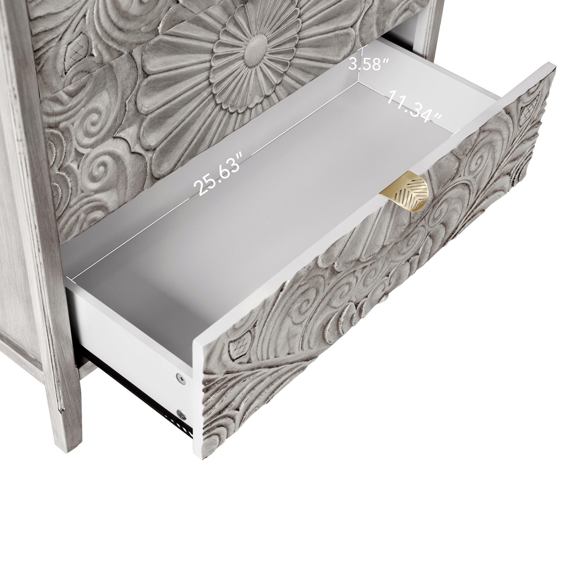 3 Drawer Cabinet, American Furniture, Suitable for Bedroom, Living Room, Study