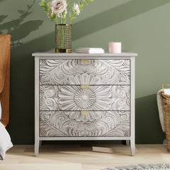 3 Drawer Cabinet, American Furniture, Suitable for Bedroom, Living Room, Study