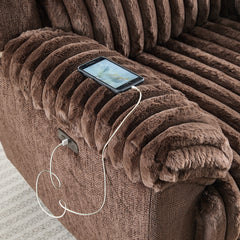MS P28 Power reclining chair Fabric  two tones brown 2ctns