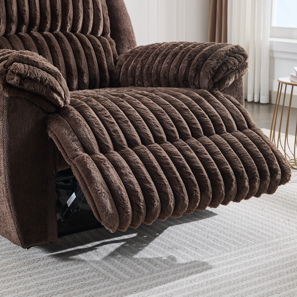 MS P28 Power reclining chair Fabric  two tones brown 2ctns