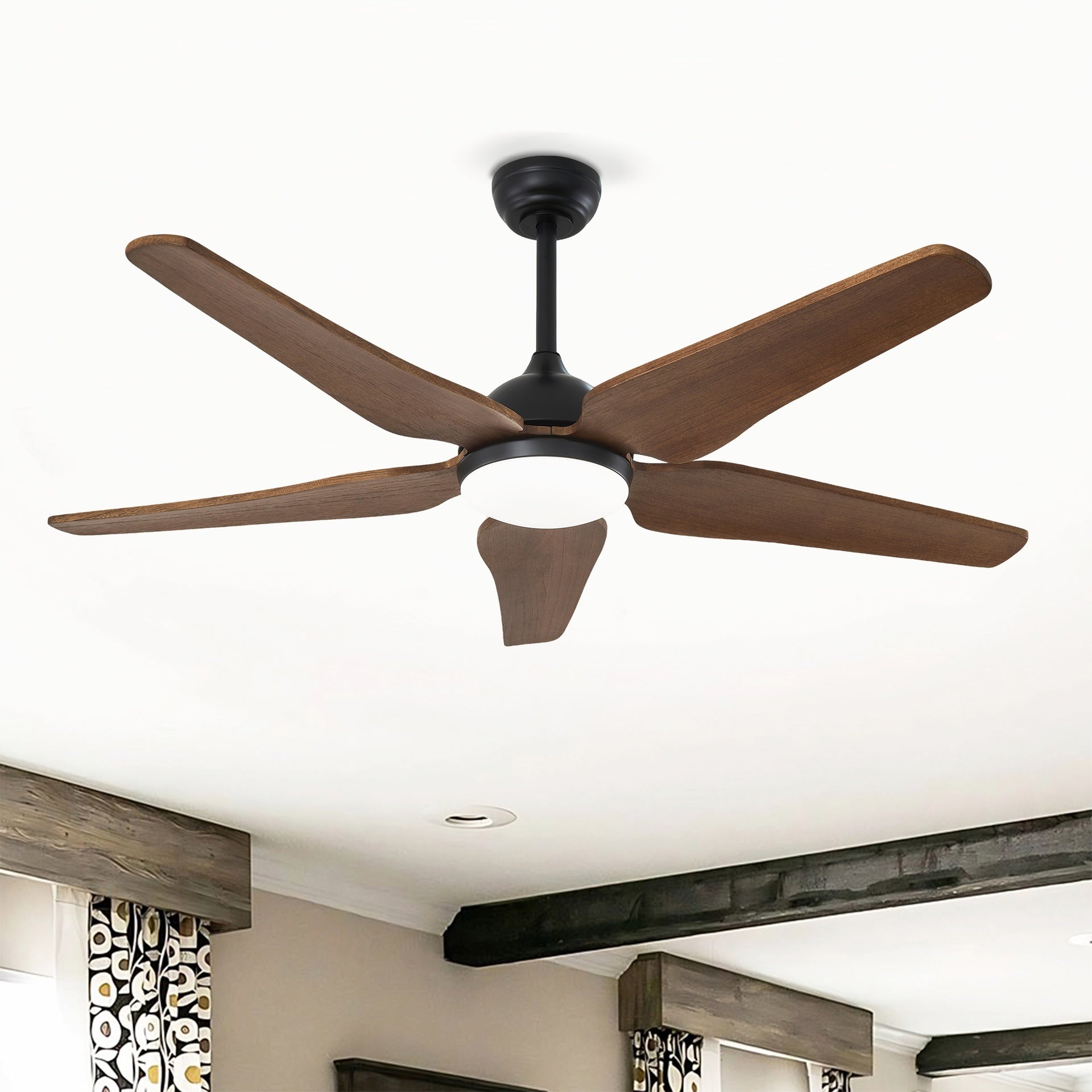 52" Ceiling Fan with Lights Quiet DC Motor  Ceiling Fans 6 Speed Levels,Reversible Ceiling Fan, for Patio Living Room, Bedroom