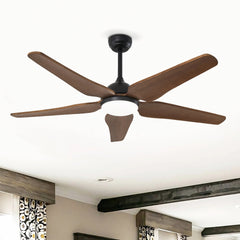 52" Ceiling Fan with Lights Quiet DC Motor  Ceiling Fans 6 Speed Levels,Reversible Ceiling Fan, for Patio Living Room, Bedroom