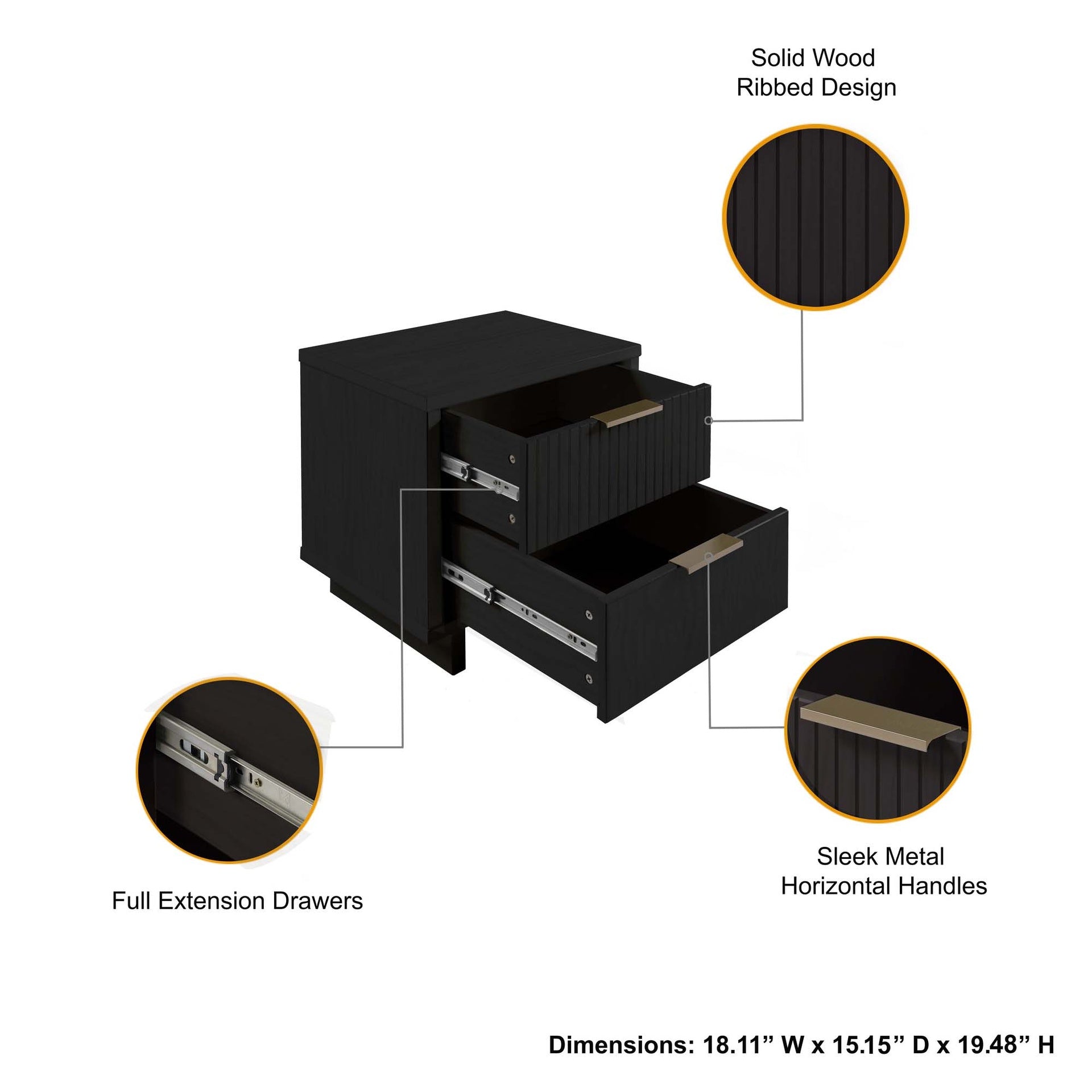 Nightstand in Black
